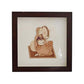 Wooden Art Work Indian Women With Dafali Frame Wall Decor 8 x 8 Inch