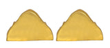 Brass idol base underside, smooth curved back, 4.5 inch