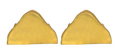 Brass idol base underside, smooth curved back, 4.5 inch