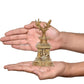 Brass Tulsi Plant ATOP Tortoise Statue Idol Murti for Home Decor Pooja Mandir Decorative Idol (Height 6 inch)