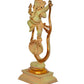 Brass Lord Ganesha Dancing on Snake Serpent Shesha Hindu Deity Idol for Puja and Gifts (Height 26 Inch)