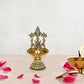 Fine Bronze Tirupatibalaji and Goddess Lakshmi Diya Oil Lamp for Diwali Pooja Gift Decoration Showpiece (Height 5.5 Inch)