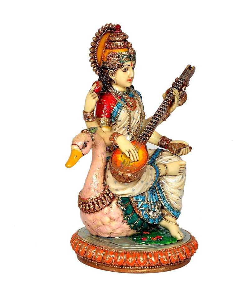 Resin Saraswati Idol (Height : 8.5 Inch)