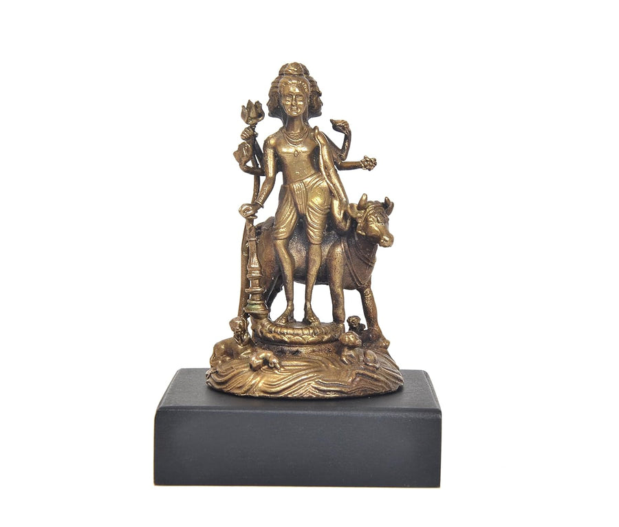 Panchaloha Brahma Vishnu Mahesh Idol Tridev God (Height:3 Inch) Craft Detail