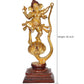 Brass Lord Ganesha Dancing on Serpent Shesha - Hindu Deity Idol for Puja and Gifts (Height 26 Inch)