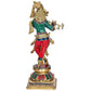 Brass Lord Krishna Idol Figurine Sculpture Statue Murti, Height : 15 inch