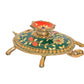 Brass Handcrafted Tortoise Figurine Kachua Unique Home Decor Vastu Accent (Height: 2.5 inch)