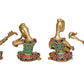 Brass Musicians Band Ladies in Brass Showpiece for Home and Office Decor (Set of 4) (Height : 4 inch)