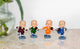 Resin Little Monk Figurines Kungfu Monks Statue for Table Decor Living Room Home Car Dashboard (Height: 3 Inch)