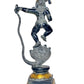 Brass Krishna Bhagwan Murti Dancing on Kaliya Naag Religious Statue for Home Temple Pooja Mandir Office Decor (Height 18.5 Inch)