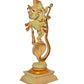 Brass Lord Ganesha Dancing on Snake Serpent Shesha Hindu Deity Idol for Puja and Gifts (Height 26 Inch)