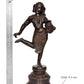 Brass Pot Lady Taking Out Thorn from Her Foot for Home Decor Office (Height :16.5 inch).