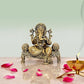 Brass Ganesha Brass Statue Idol for Home Decor Mandir | Height : 4 inch