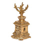 Brass Tulsi Plant ATOP Tortoise Statue Idol Murti for Home Decor Pooja Mandir Decorative Idol (Height 6 inch)