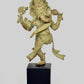 Brass Dancing Ganesha Statue - Hindu Elephant God of Success and Prosperity - Spiritual Home Decor and Ofice Gift (Height 16 Inch)