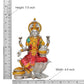 Cold Cast Handcrafted Lord Lakshmi Murti Sitting On Lotus in Resin for Home Decor Mandir Puja (Height : 7 inch)