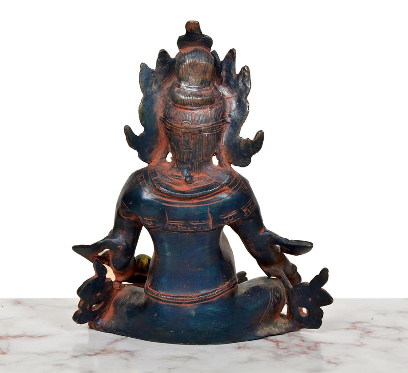 Brass Kuber Bhagwan Murti | God of Wealth | (Height 10 Inch)