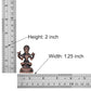 Copper Shri Sharada Devi Statue for Home, Mandir Pooja Decor Idol (Height: 2 Inch)