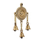 Brass Om Hanging with Bells - Spiritual Home Decor | Sacred Om Wall and Door Hanging Bells | Meditative Decorative Bells for Peace and Harmony (Height : 7 Inches)