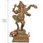 Brass Lord Dancing Ganesha Murti - Religious Statue for Home Temple (Height 19 Inch)