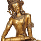 Brass Metal Seated Dev Indra Statue Idol Height : 14.5 Inches