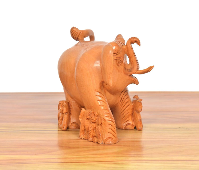 Wooden Elephant Show Piece (Height 4 Inch) (Wooden 2)