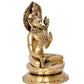 Brass Indra Dev Statue Home Decor Pooja Mandir Inder Dev Sculpture of Lord Indra (Height 12 Inch)