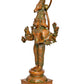 Brass Standing Panchamukhi Hanuman Statue - Handcrafted Hindu God Idol for Home Decor (Height 22 Inch)