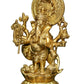 Brass Eight-Armed Lambodara-Brass Idol Lambodara- Ganesha-11 Inch