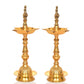 Brass Peacock Oil Lamp Diya Stand for Home Pooja Antique Items Gift Items Deepam Diwali Home and Office Decor |Set of 2| (Height: 13 Inch)