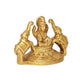 Brass Gaja Lakshmi Statue Laxmi with Elephants Home Temple Office Figurine Showpiece (Height 2.5 Inch)