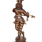 Brass Krishna Playing Flute Idol Statue Sculpture for Home Mandir Pooja Decor Temple Gift (Height 22 inch)