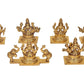 Brass Goddess Ashtalakshmi Statue Ashta Lakshmi (Set of 8) Asthalakshmi for Diwali Puja Mandir Temple Vastu Home Office Decor (Height 3.5 Inch)