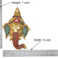Brass Ganesha Head Wall Hanging (Height 7 Inch)