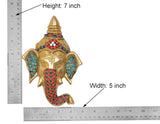 Brass Ganesha head wall hanging, size 7 in height and 5 in width
