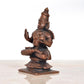 Copper Seated Dhanvantari Statue - Lord of Ayurveda Idol for Home Temple and Healing Decor and Pooja (Height 3.5 Inch)