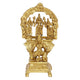 AONA Brass Shri Maha Vishnu with Sridevi Bhudevi on Garuda Bhagwan Murti