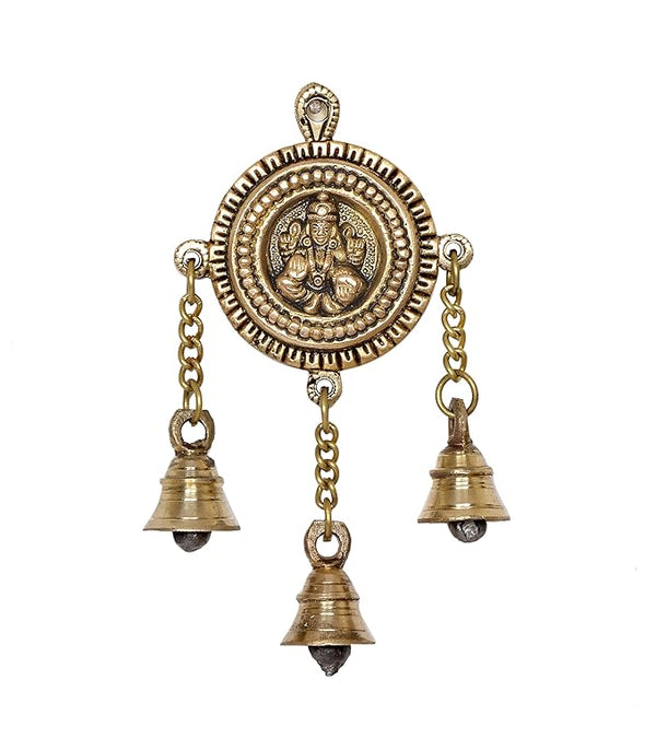 Brass Lakshmi Hanging with Bells Pooja Room Decoration/Brass Decor Items for Puja Manidr and Home Temple (Height : 7 Inches) Entryway Setting