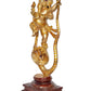 Brass Lord Ganesha Dancing on Serpent Shesha - Hindu Deity Idol for Puja and Gifts (Height 26 Inch)