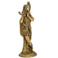 Brass Lord Krishna Idol Figurine Sculpture Playing Flute Statue Decorative Showpiece, (Height 6 Inch)