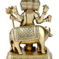 Lord Dattatreya Bhagwan Brass Idol Statue Murti for Home Pooja Office Decor Trimurti Bhagwan Sculpture (4.9 Inches Height)