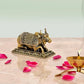 Brass Nandi Cow Statue Idol Murti On Base Decorative Item for Home | Height : 2 Inch