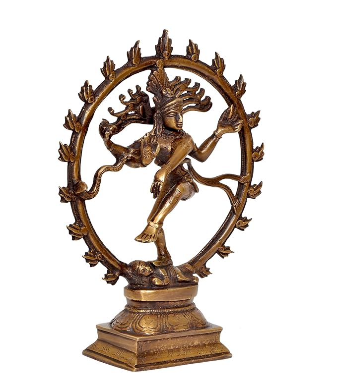 Brass Natraj Lord Shiva Dancing Natraj Brassl Idol Statues (Height: 9 inch)