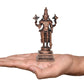 Copper Lord Vishnu Idol Vishnu Standing Statue for Home Decor mandir PoojaTemple Showpiece, (Height 5 Inch)