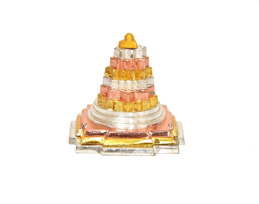 Brass Shri Yantra for Mandir (Height: 2 Inches)