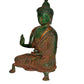 Brass Lord Buddha Idol Statue Sculpture Gift Item Green Height 9 Inches