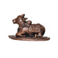 Copper Nandi Cow Statue Idol Murti On Base Decorative Item for Home | Height : 1 Inch