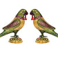 Metal Parrot Statue (Set of 2) Animal & Bird Figure Home Decor Height: 7" Inches