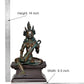 Brass Maa Goddess Saraswati Seated on Wooden PedestalI dol for Home Decor and Pooja (Height 14 Inch)