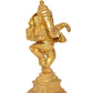 Brass Lord Dancing Ganesha Murti - Religious Statue for Home Temple Pooja (Height 4.5 Inch)